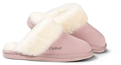 Fellhof Lammfell Pantoffel KOMFORT für Damen rosa Gr. 39
