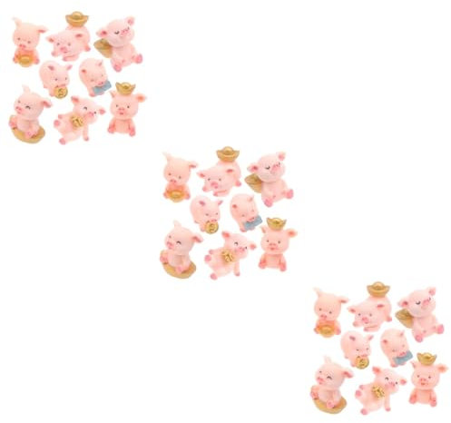 Abaodam STK Kawaii Tierfiguren -Ornament Cupcake-Topper Vom Bauernhof -skulptur Harz Essbarer Kleber Für Die Kuchendekoration Renin Kind Spielzeug Sukkulenten