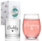 Joymaking Mummy and Daddy Glasses Set - Wine and Whiskey Glasses, New Parents Gift for Anniversary, Birthday, Valentine's, Father's and Mother's Day