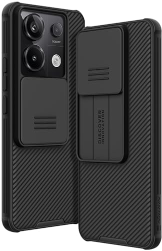 AROYI Funda Compatible con Xiaomi Redmi Note 13 Pro 5G(No para 4G), Funda Xiaomi Poco X6 5G Tapa Deslizante para la cámara Funda para Xiaomi Redmi Note 13 Pro 5G (6.67) - Negro