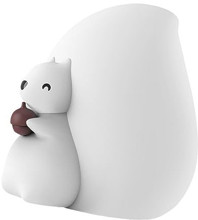 Veilleuse Écureuil Tactile Led Usb Rechargeable En Silicone - Lampe De Nuit Adorable Pour Enfant Et Décoration De Chambre