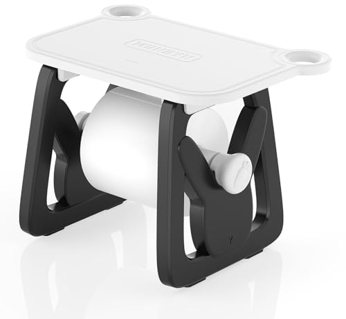 MUNBYN 2025 New Label Holder for Roll and Fan-Fold Labels, Thermal Stickers, ILH02, Black and White