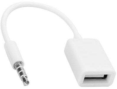 Akozon Cable de 3,5 Mm a USB, Conector Macho de 3,5 Mm a USB Hembra Cable de Auxiliar Cable Adaptador Convertidor para Automóvil Conector de 3,5 Mm a Cable Auxiliar USB