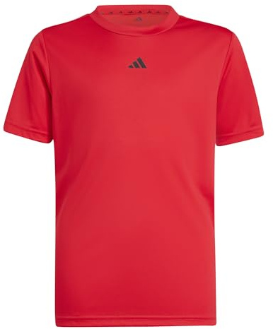 adidas Unisex Kinder Train Essentials Logo Regular Fit T-Shirt Junior, Pure Ruby/Black, 13-14 Years