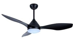 Bilake Ventilador de Techo Negro stel Slim con luz Regulable 20W 1900Lm | Ventilador de Techo Motor DC 2 tamaños Grande y pequeño