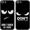 Case For iPhone 7/8 / SE 2020 / SE 2022 I Don't Touch My Phone Printed I TPU Gel Silicone I 2 Pcs Back Phone Case Cover
