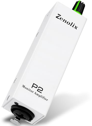 Zenolix Amplificador portátil P2 para monitor intraural, amplificador de auriculares con entradas XLR/TRS de 3.5 mm, amplificador de auriculares con clip de cinturón duradero, interruptor estéreo/mono