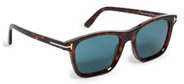 TOM FORD Unisex Barron Sunglasses, red Havana, 54/20/145