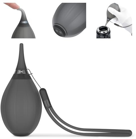 Update Soft Air Blower mit Silikonband,Anti-Staub Kamera/Stein/Staub/Linsen/Filter/Gebläse Tastaturreiniger,Air Blaster Staubreiniger für DSLR CCD LCD Bildschirme mit Zwei Einwegventilen Grau