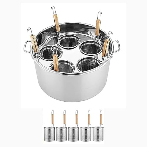pasta pot,pasta strainer,Stainless Steel Pasta Cooker Set/Commercial Stainess Steel Pasta Pot Cooker Insert Set with Divider and Colander Strainer for Pasta, Noodles, Veggies(D,3 Holes)(Onecolor,5 Hol