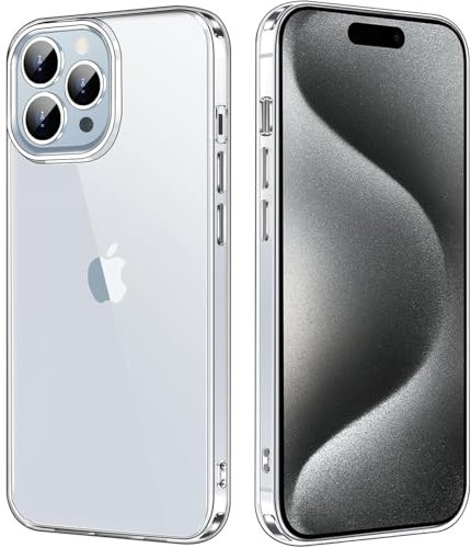 Compatible with Magsafe for iPhone 15 Pro Case Clear, [Not-Yellowing] [16FT Drop Protection], Slim Clear Case for Apple iPhone 15 Pro with Shockproof Bumper Cover 2025