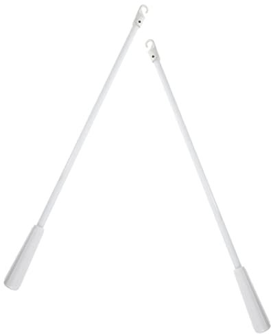 PartyKindom 2Stücke Glasfaser Vorhangstangen Für Vertikale Jalousien Vorhangzubehör Und Accessoires Zum Einfachen Ziehen Und Steuern Der Vorhänge Für Fensterdekoration