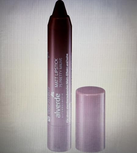 alverde NATURKOSMETIK Lippenstift Matt 75 Pretty Mauve, 3,17 g