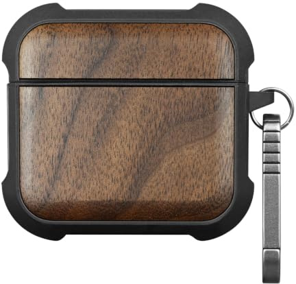 Carveit Harthülle für AirPods 4 / AirPods 5 (Nussbaum-Schlichtem Holz)