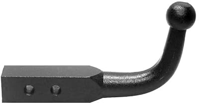 Gancio del braccio del rimorchio con Sfera 50mm–Perni d'Acciaio Rinforzato, Compatibile con Ricevitore 50x50mm, Montaggio Rapido per rimorchio SUV camion Dirt Bike (4 Rise)