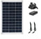 Kit de bomba de agua solar de 50 W para fuente de estanque de jardín con caudal de 800 l/h y boquillas de pulverización ajustables