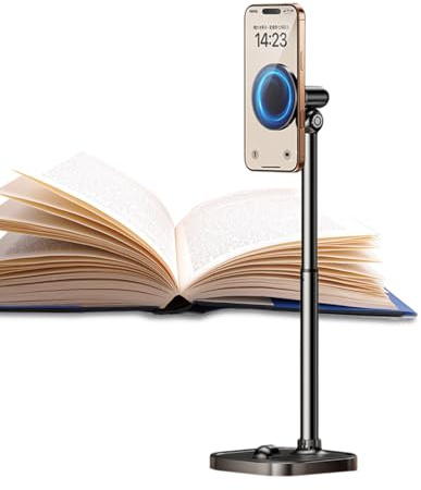 Handyhalter Für Schreibtisch - Magnetisch Neigungs- Und Höhenverstellbar Haushaltsbedarf - Verstellbarer Handyständer | Für Büro Videoanrufe Ansehen Aufzeichnen Livestreaming Anrufe Heimfitness Traini