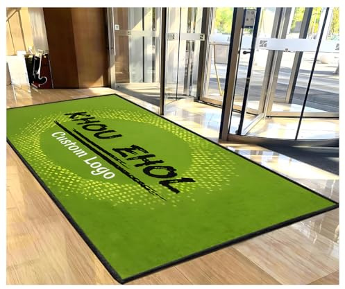 PMFRUG Personalisierte Teppich Personalisierter Fusmatten mit Foto Logo für Flur Eingänge, Innenräume Küchen und Gärten,90x120cm