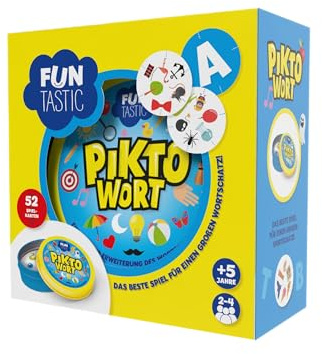 IMAGILAND, Pikto Wort Kartenspiel, Wortspiel für Kinder ab 5 Jahren | Anlaute & Wortschatz üben, ohne es zu merken: Katze zählt als K oder T, für Vorschule & Einschulung, 2-4 Spieler, Metalldose