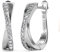 YOURDORA Creolen Silber Damen Klein Ohrringe 925 Silber Rhodiniert Kreolen 15mm mit Zirkonia aus Österreich (Weißgold)