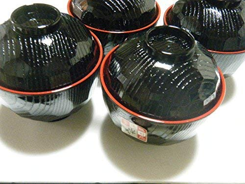 Japanese miso soup cup rice bowl Japanese food cup bowl mug with lid 4set.Dishwasher OK.Made in JAPAN.