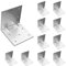 OMIDEAS 10 x Staffe Angolari ( 80 x 80 x 80 ) Squadretta giunzione, Piastra Staffa angolare a 90 gradi, Connettore di fissaggio per mobili in legno, zincato argento
