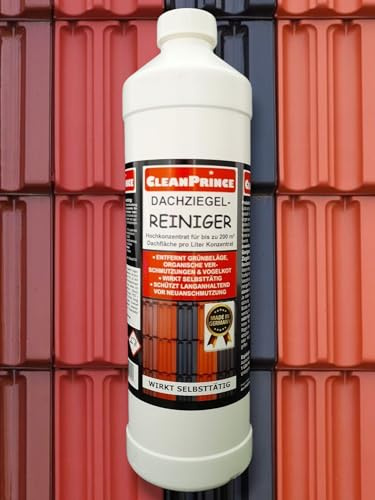 CleanPrince Dachziegelreiniger 1 Liter Dachpfannenreiniger Ziegelreiniger Dachreiniger Reiniger