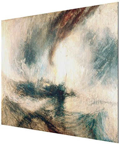 Bilderwelten Alu-Dibond gebürstet - Kunstdruck William Turner - Schneesturm über dem Meer - Romantik Quer 3:4, Aluminium Print Wandbild Alu-Bild Wall Art, Größe HxB: 30cm x 40cm