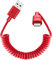 tizi Spiralkabel – Lightning (1,4m, rot), Flexibles Daten- und Ladekabel, dehnbar von 30cm bis 1m (max. 1,4m), Apple Mfi Zertifiziert, kompatibel mit iPhone und iPad