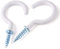 WKTRSM Crochets à Visser Plafond Vis Crochet en Vinyle Blanc Crochet de Mur pour Tasses Articles de Ménage, 30 Pièces