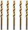 Box Of 5 x 9mm HSS M2 Fully Ground Jobber Drill Bit Tin Titanium Nitride Coated DIN338 Standard (9mm x 125mm)