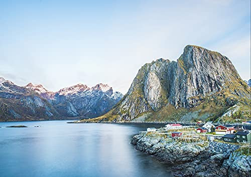hansepuzzle 74066 - Lofoten Puzzle 130 Teile - Natur Motiv mit hochwertiger Aufbewahrung: Kartonbox und wiederverschließbarem Beutel - Format 28,7 × 20 cm