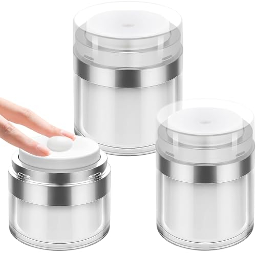 Hanyousheng 50/30/15ML Flacon Pompe sans Air, Pots de Crème Sous Vide, Flacon Pompe Vide, Airless Pump Bottles, pour lotions, crèmes, maquillage