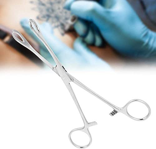 Edelstahl Septum Pinzette, Nasen Klemme Septum, Piercing Zange, Professionelle Ohrlippe Nabel Nase Zunge Schwamm Pinzette Zange, Keine Verformung