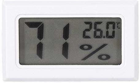 Feuchtigkeits Thermometer Innen mit Digitalem LCD Display, Hochpräzises Elektrisches Hygrometer Thermometer, Temperatur und Feuchtigkeitsmesser für Privathaushalte, 10% ~ 99% Luftfeuchtigkeit(Weiß)