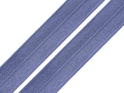maDDma 1m Falzgummi 20mm Faltgummi elastisches Einfassband Schrägband Saumband Farbwahl, Farbe:blauviolett