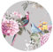Grandora Wandtattoo Wandaufkleber Blumen Wandbild Schlafzimmer Wandsticker florales Design Wohnzimmer Wanddeko Speisezimmer Flur Tapete selbstklebend rund DL652-09