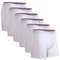 DANISH ENDURANCE Men's Bamboo Boxers, Comfortable, Breathable Underwear, Tagless, Optional Open Fly, 6 Pack, White, L