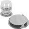 Lot de 7 Sous Verre Ronds en Métal Doré Argenté 9 cm