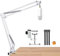 Für Blue Yeti White Boom Arm, Mic White Desk Stand Compatible with Blue Yeti Nano Microphone, Blue Yeti X Mic White Arm Stand Perfect for Podcasts, Gaming, Recording.
