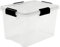 Iris Ohyama Airtight Plastic Storage Boxes with Lids, 20L, Set of 1, Clear, Hermetic Waterproof Seal, Durable Latching Buckles, Stackable, For Outdoors, Garage, Clothes, Dust Proof, BPA Free, AT-SD
