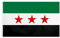 VWPEYY Flagge Syrien 90 x 150 cm, DREI-Sterne, Rot, Weiß, Schwarz, Patriotisch, Polyester, Wandmontage, Außen, Dekoration