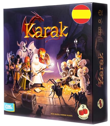 Karak Spanisches Brettspiel mit Würfeln | Entdecken Sie die geheimnisvollen Ecken des Labyrinths | lustiges Familienbrettspiel für 2-5 Spieler | Erkundung, Strategie und Überraschungen