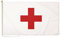 DuraFlag Croce Rossa Piccola Courtesy 50 x 30 cm Corda e Toggled Premium Quality Bandiera 50 x 30 cm