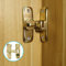 Pexintek Small Latch for Sliding Doors, 90 Degree Door Lock for Double Sided Opening Doors Interior Doors Vintage Rotate Bolt with Screws for Kitchens, Bedrooms, Study, Bathrooms (Gold)