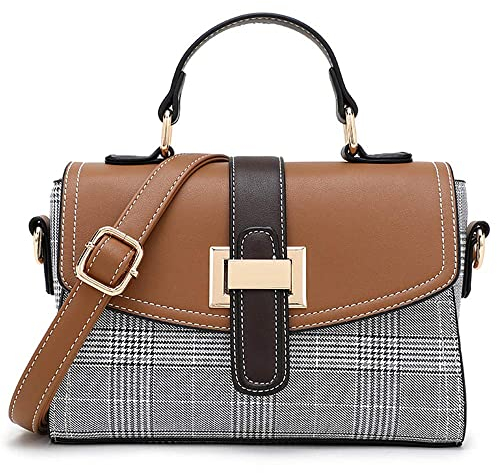 Ropa interior para damen Leder Wasserdicht Retro Fashion Handtasche Klein, Brown, small