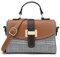 Ropa interior para damen Leder Wasserdicht Retro Fashion Handtasche Klein, Brown, small