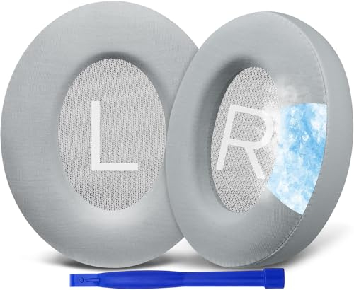 SOULWIT Cooling Gel Replacement Earpads for Bose 700 (NC700) Wireless Headphones, Ear Pads Cushions with Softer Leather, High-Density Noise Cancelling Foam, Added Thickness - Silver
