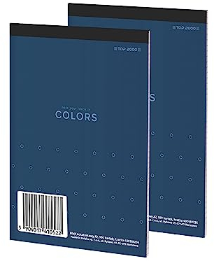 Bloc de notes TOP 2000 Couleurs A7 100 feuilles à carreaux