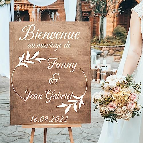 Tableau Personnalisé et Autocollants pour Mariage - Panneau de Bienvenue et Stickers Personnalisables
